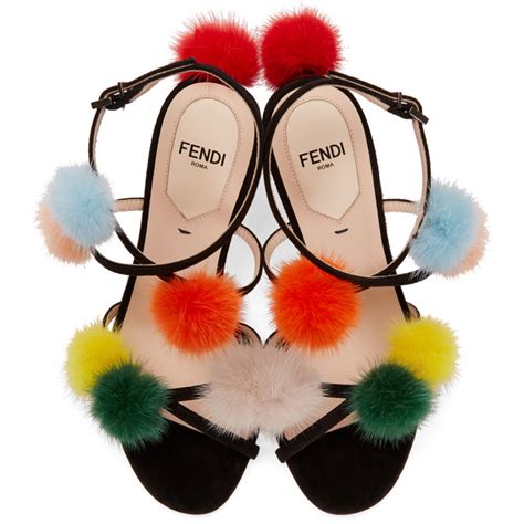 fendi pom pom heels|Pom.